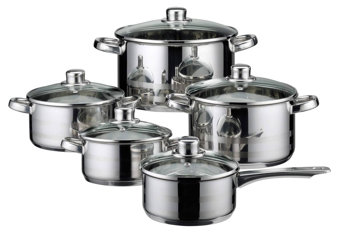 Elo Germany Skyline Stainless Steel Induction Cookware Set, 10 Piece –  VillaMerx