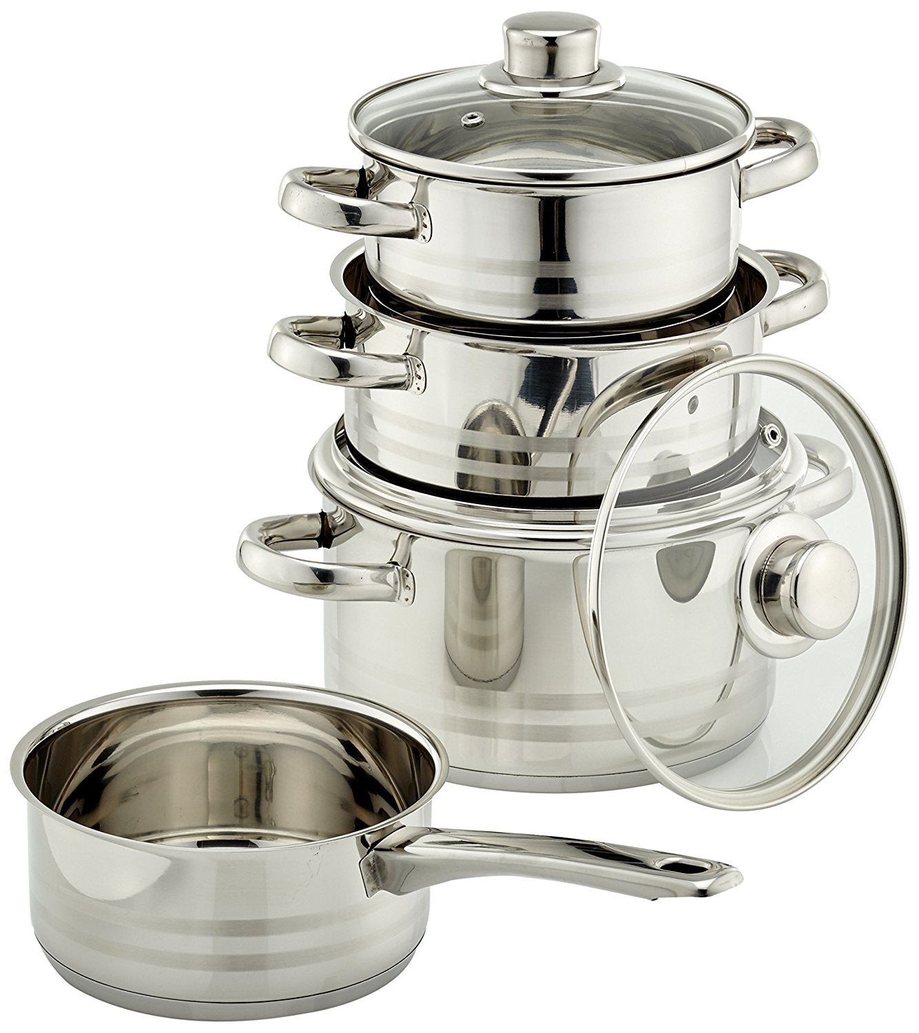 Elo Germany Skyline Stainless Steel Induction Cookware Set, 10